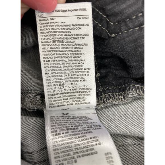 GAP 1969 Jeans Womens Size 12 Faded Black‎ Denim True Skinny Stretch - Picture 6 of 16